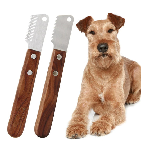 Wooden Handle Grooming Dog Comb