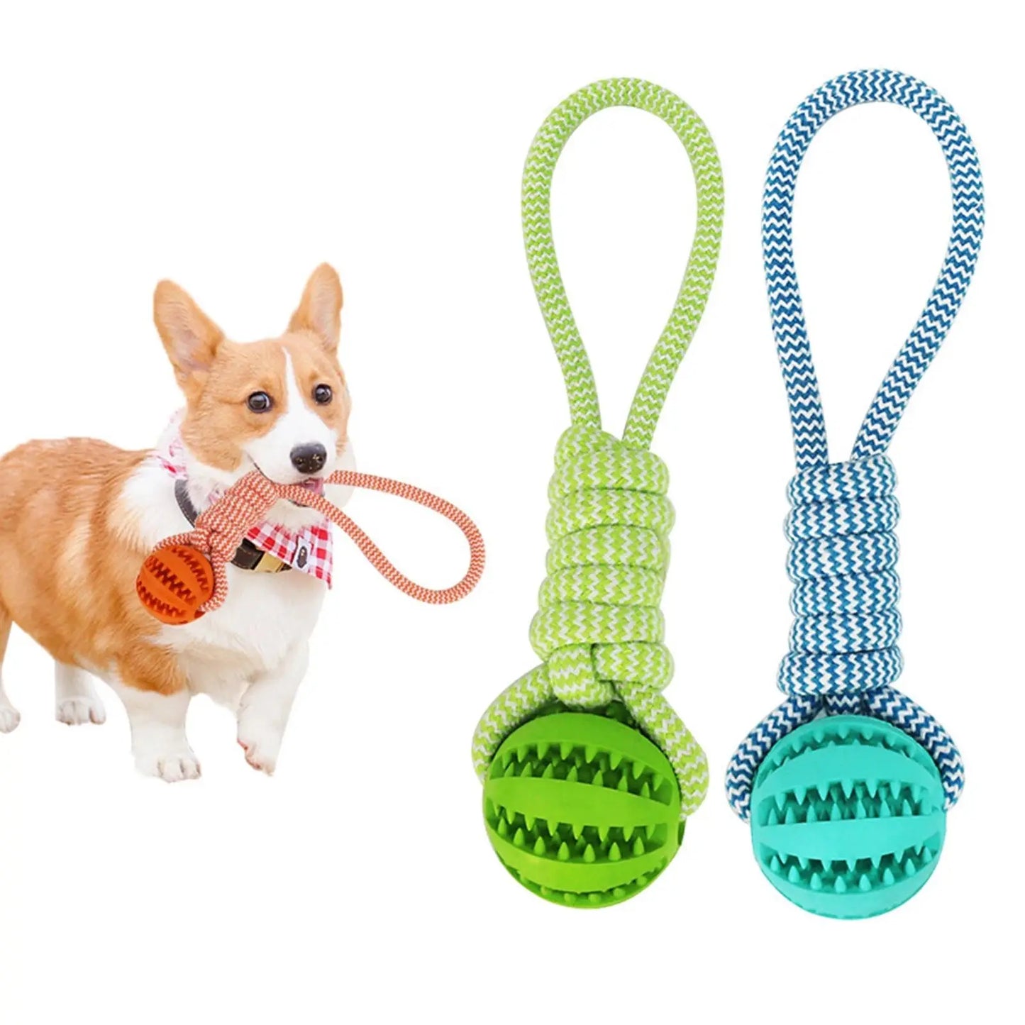 Treat Ball Rope Tug Toy