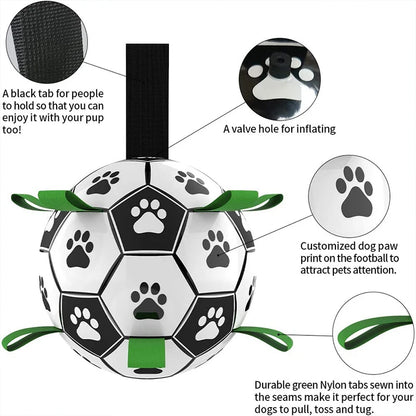 Dog Soccer Ball with Straps