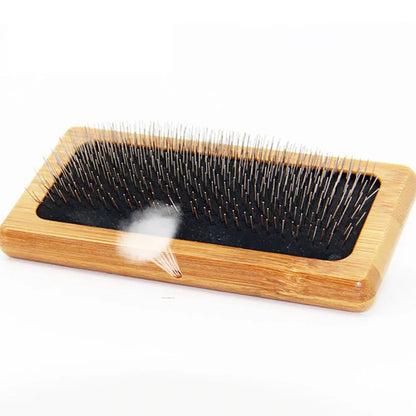 Bamboo Handle Dog Hair Brush Comb