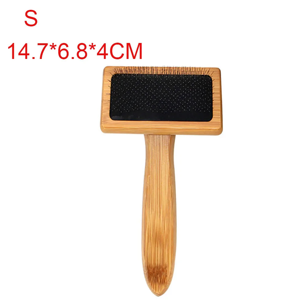 Bamboo Handle Dog Hair Brush Comb