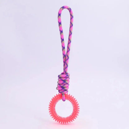 Spiked Ring Rope Tug Toy