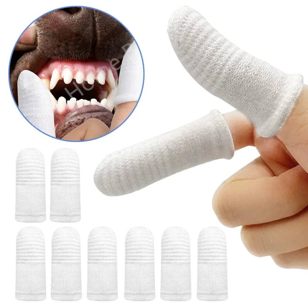 Non-slip finger wipe  glove for tooth cleaning