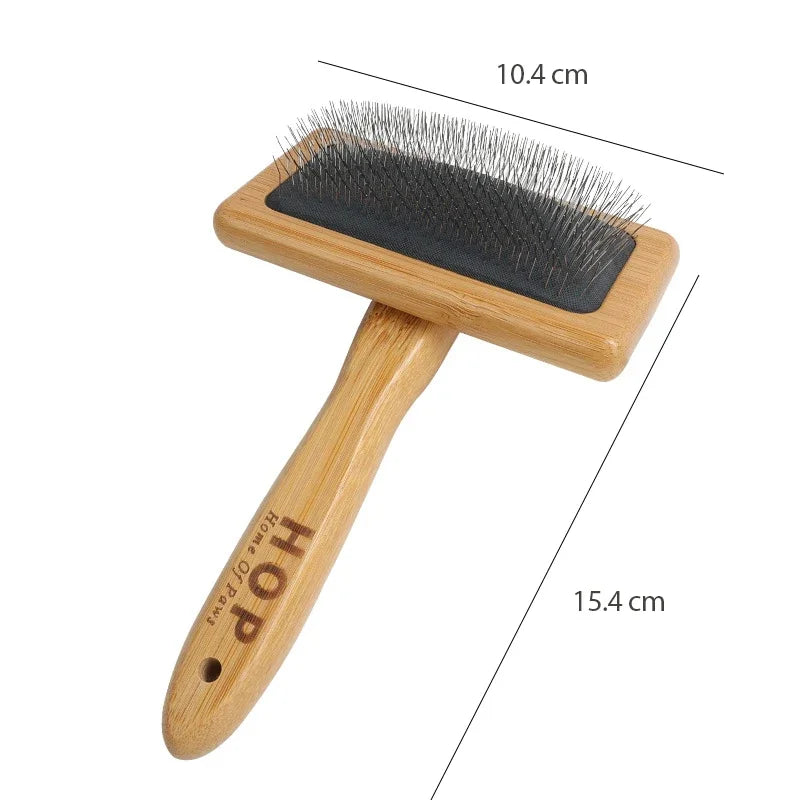 Bamboo Handle Dog Hair Brush Comb