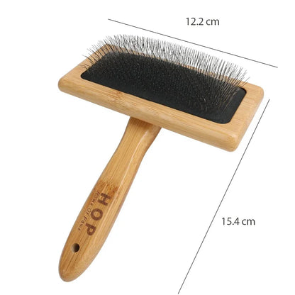 Bamboo Handle Dog Hair Brush Comb